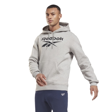 Reebok Kapuzenpullover Identity Fleece Hoodie grau Herren